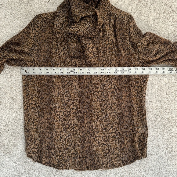 Pendleton 100% Silk Long Sleeve Sheer Blouse Size 4 P - Picture 6 of 7